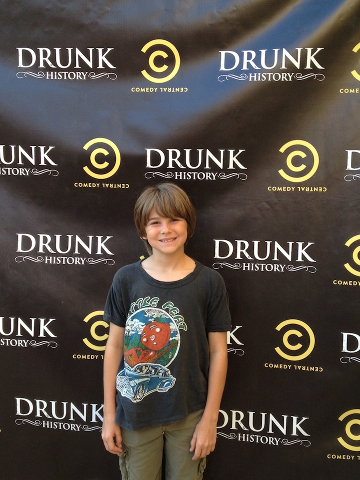 Aidan at the red carpet premiere of Drunk History.