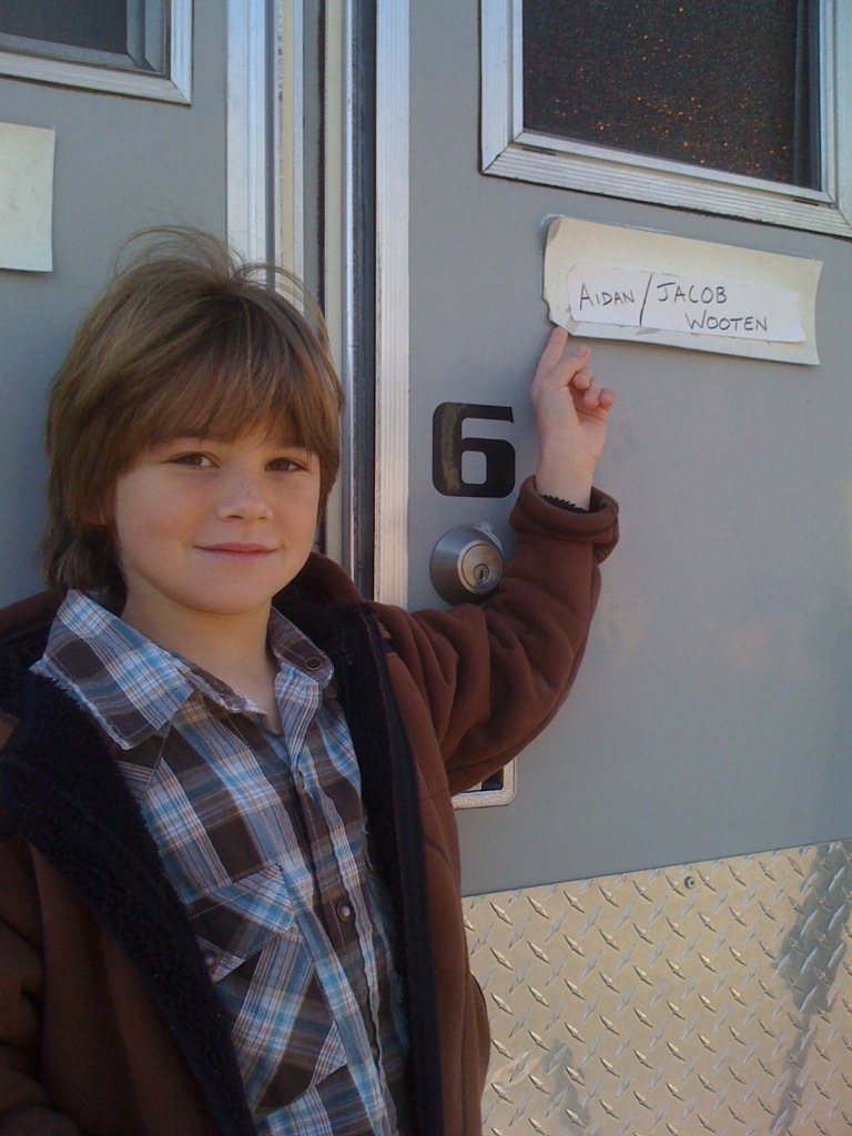 Aidan aka Jacob Wooten at his trailer on the NCIS set.