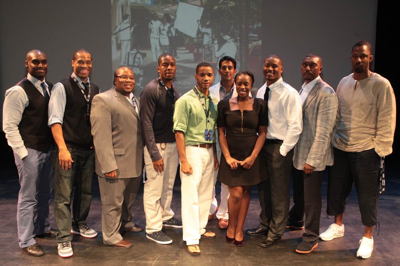 Kesav (center) w/ the 2011 HBO American Black Film Festival Short Film Finalists