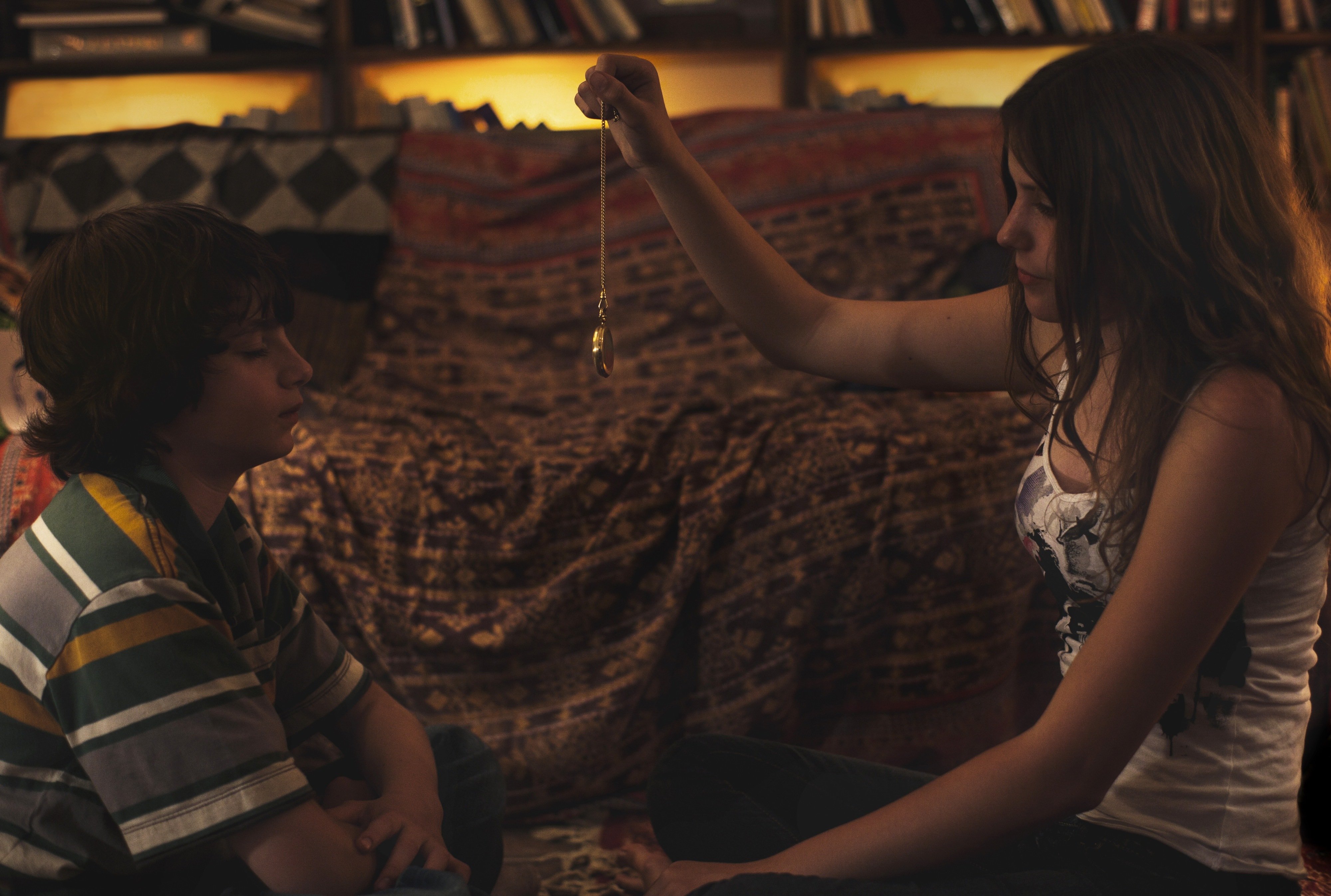 Still of Gabriel del Castillo Mullally and Emily Henry in Amy George.