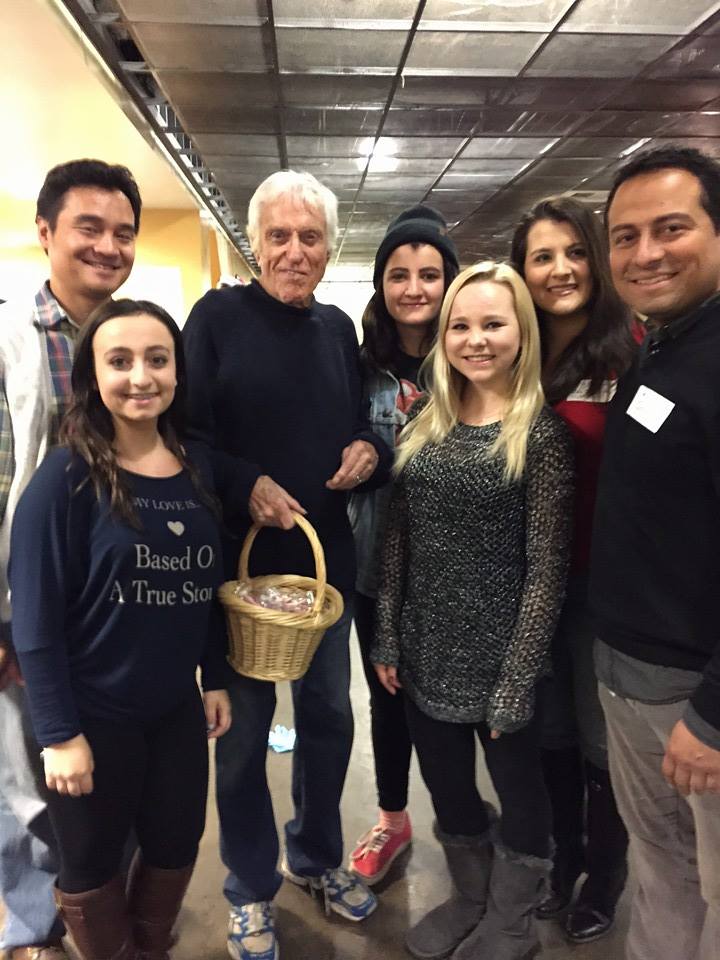 Giving back Christmas 2014 at Midnight Mission with TV legend Dick Van Dyke in support of feeding the homeless in Downtown Los Angeles