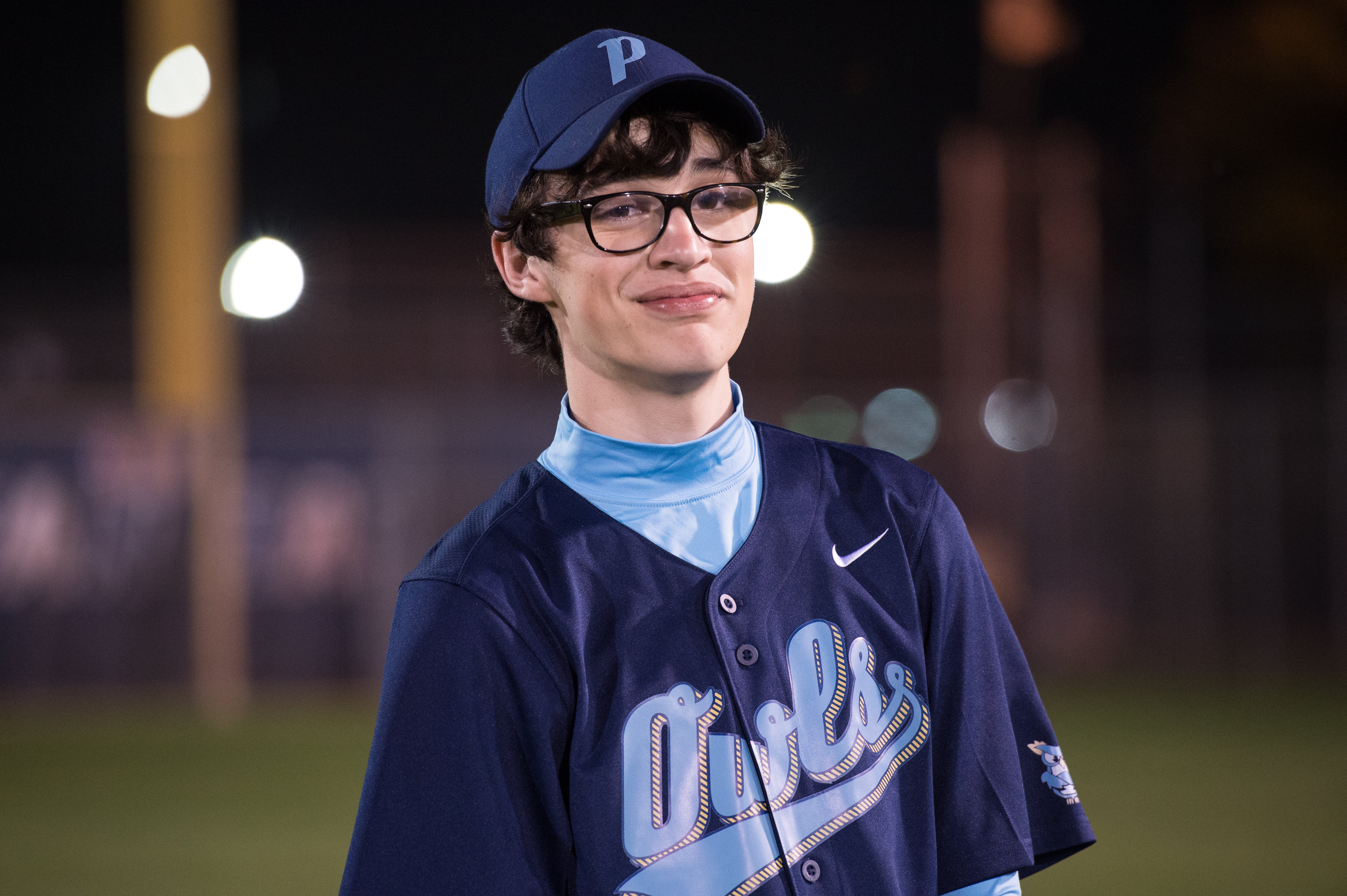 Austin York (Joey Bragg) takes the field in The Outfield.