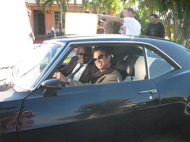 Geovanni Molina as Chance Russo with Partner Nate Brown as Charlie Boyd in the Camaro.