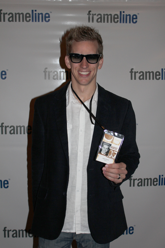 Director Jason Knade on the red carpet at Frameline in San Francisco.