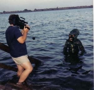 Me in costume while filming water scenes in Shark River, New Jersey.