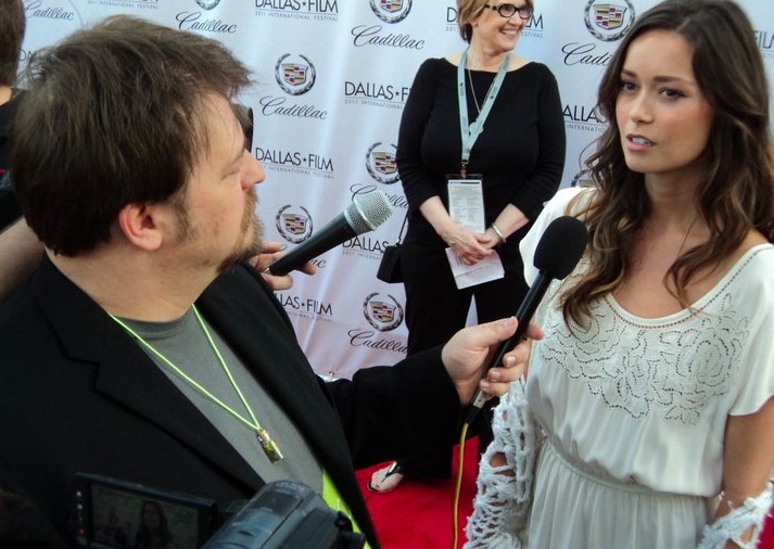 Devin Pike interviewing Summer Glau at the 2011 Dallas International Film Festival