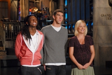 Still of Amy Poehler, Lil' Wayne and Michael Phelps in Saturday Night Live (1975)