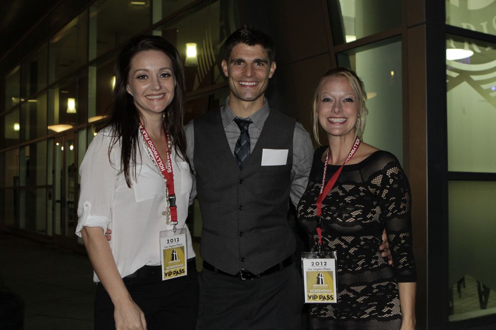 Cole Gerdes, Elizabeta Vidovic, and Kathryn Michelle at the premier for 