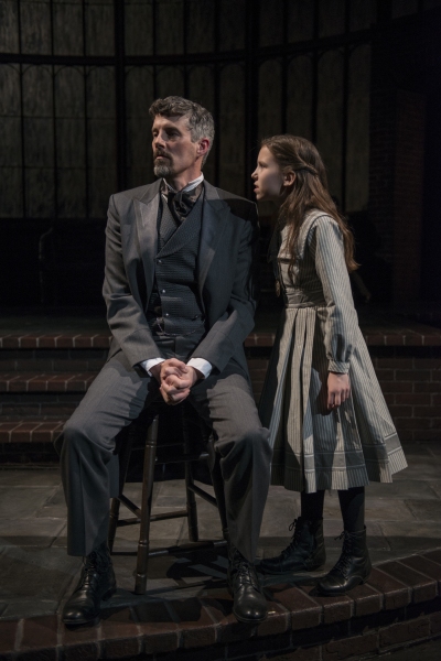 Jeff Parker as Neville Craven and Tori Whaples as Mary Lennox in Court Theatre Chicago's production of The Secret Garden directed by Charles Newell, May 2015.