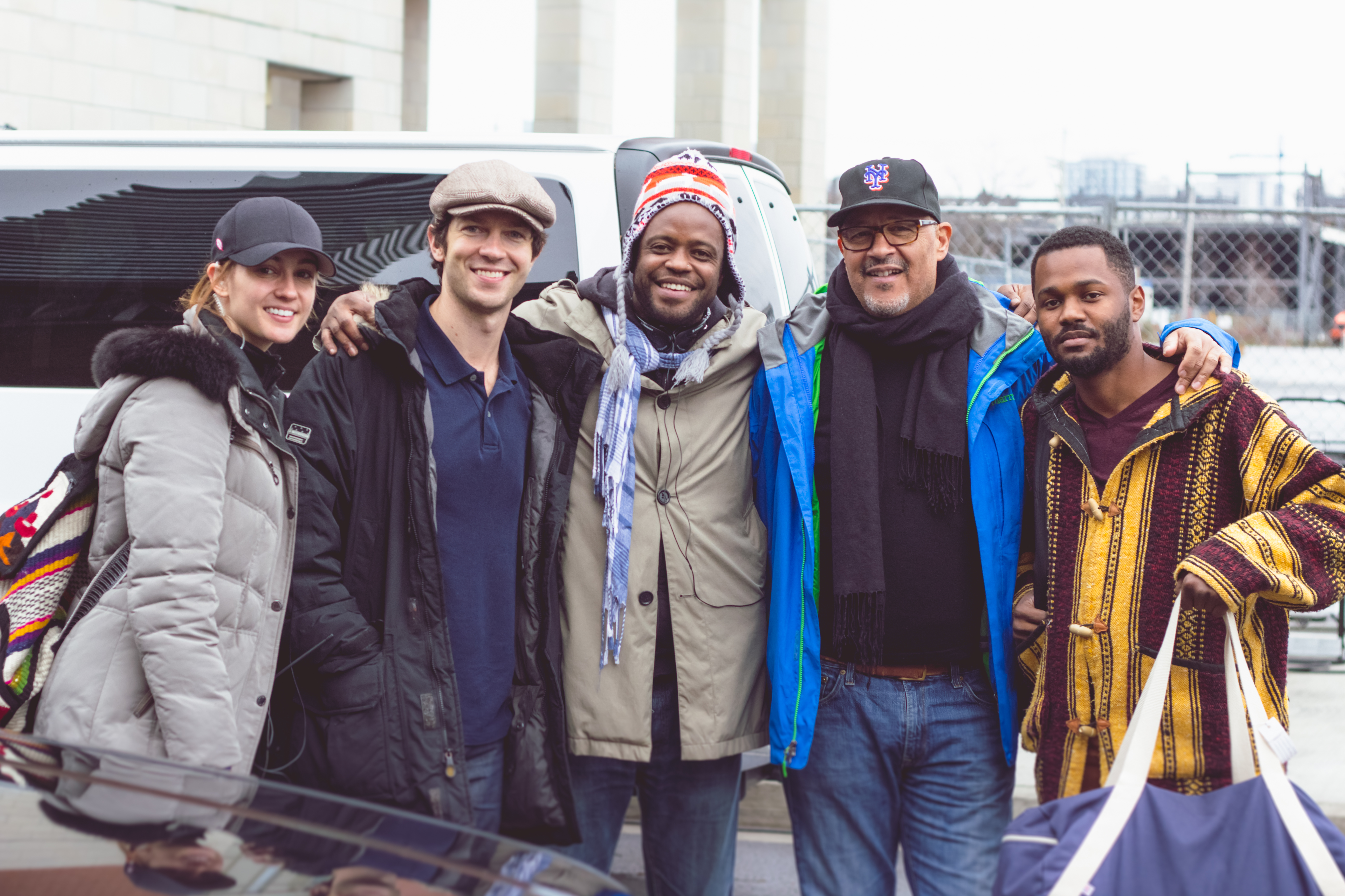 producer Tommy, director Charles Officer, LEGEND Clark Johnson and the young thespian Shomari Downer