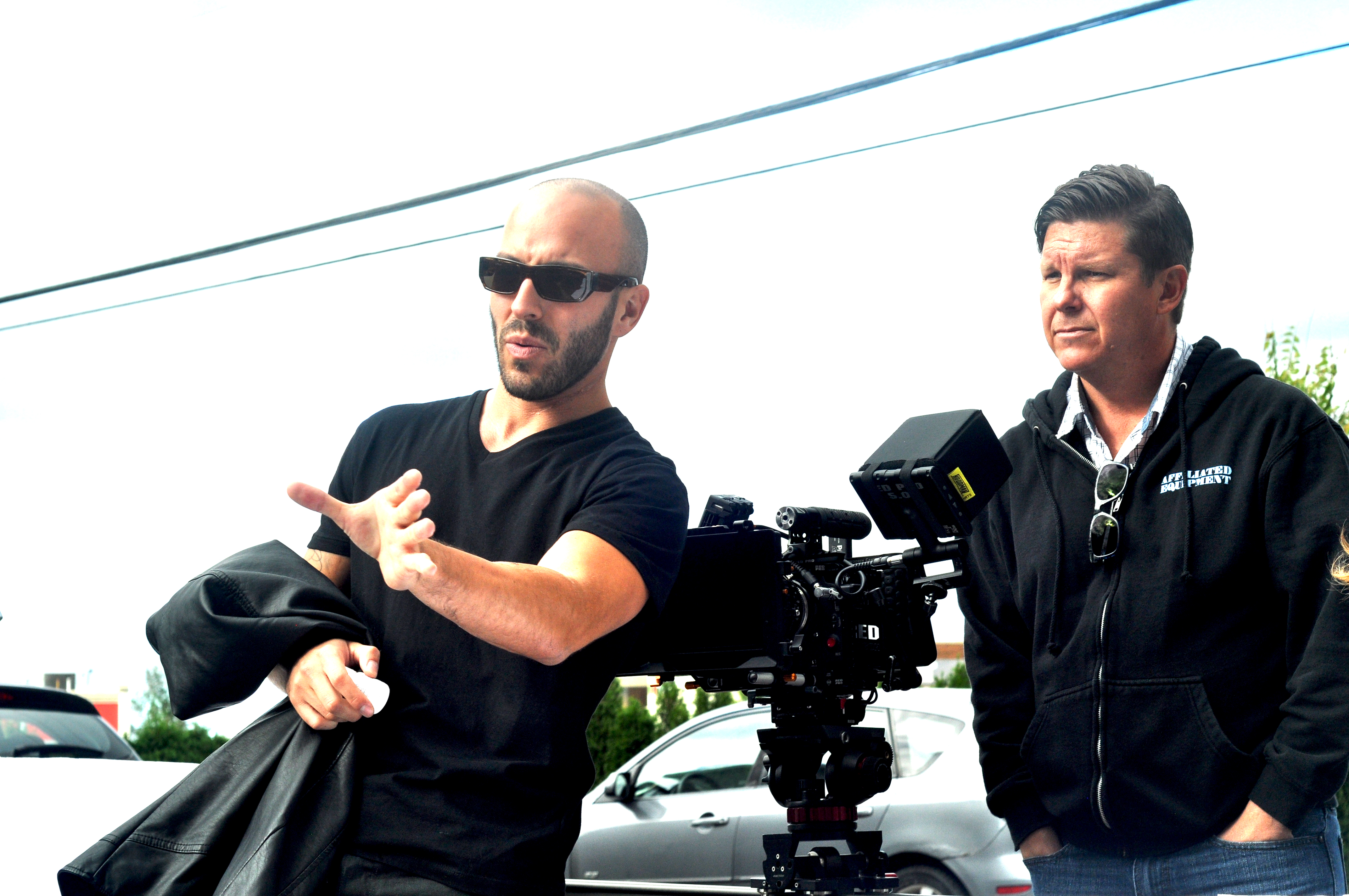 Chris Young directing on the set of 