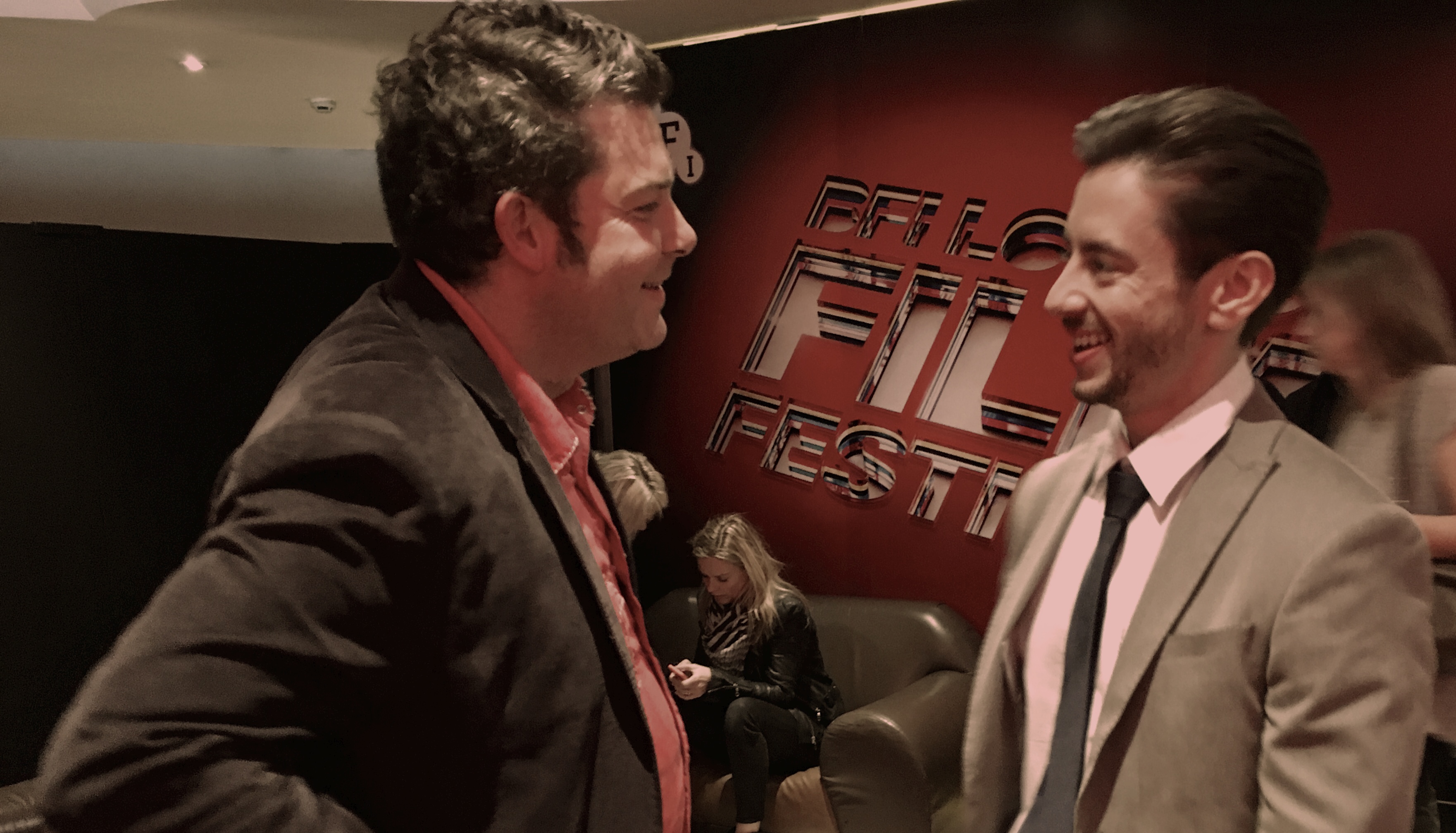 Director John Dower and Andrew Perez at the world premiere of 