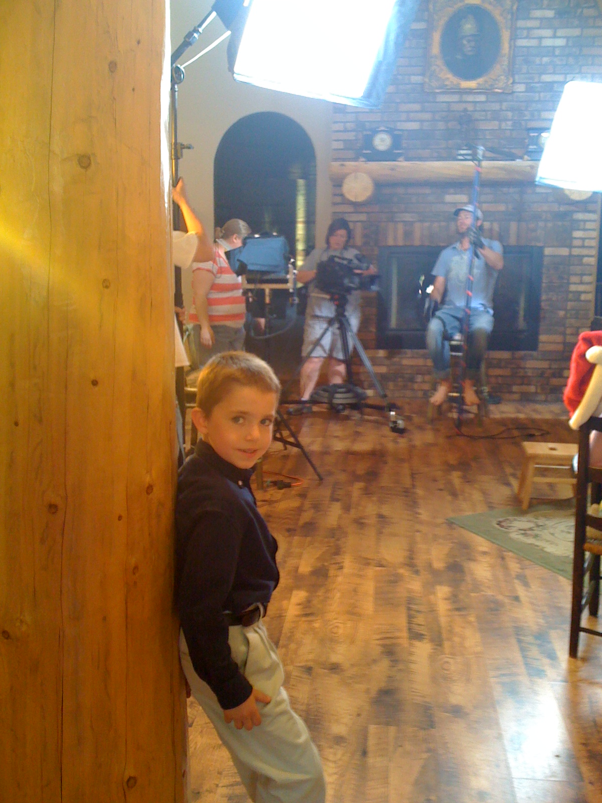 Ben on location for his role of 