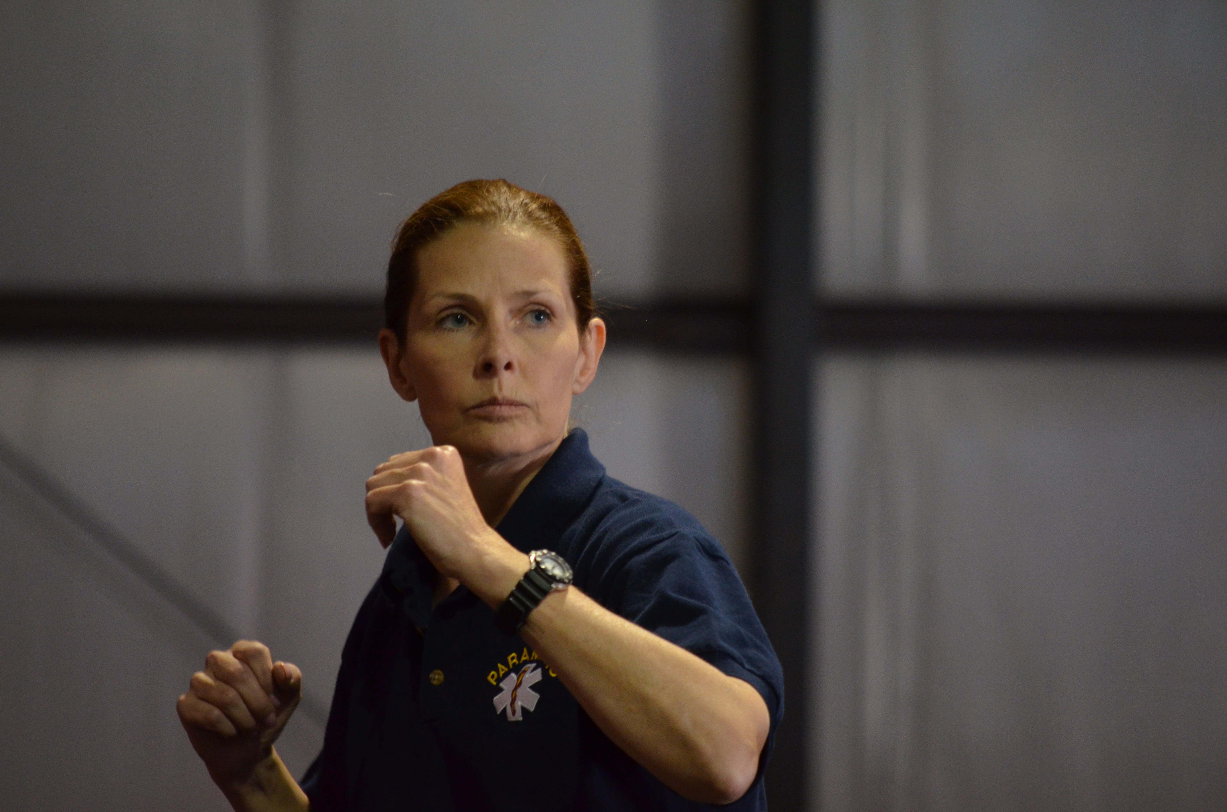 Ann Lukens at Actors Firearms and Fight Tactics Level 2 class.