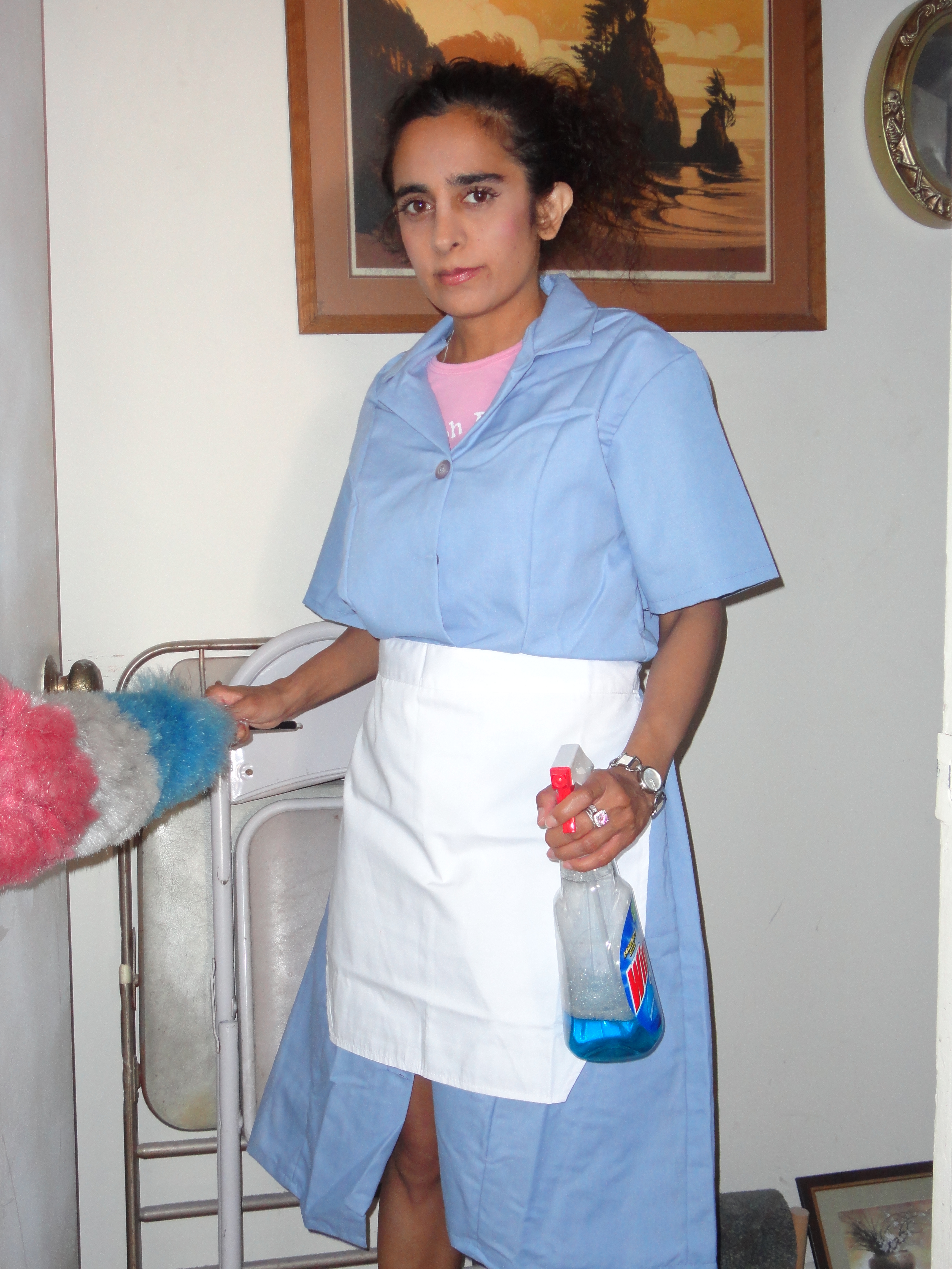 SANJINI AS A HOUSE CLEANING WOMAN