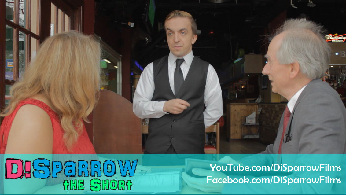 Still of Lukas DiSparrow, Charmaine Wohlmann and Spike Jefferson in DiSparrow: The Short (2015)