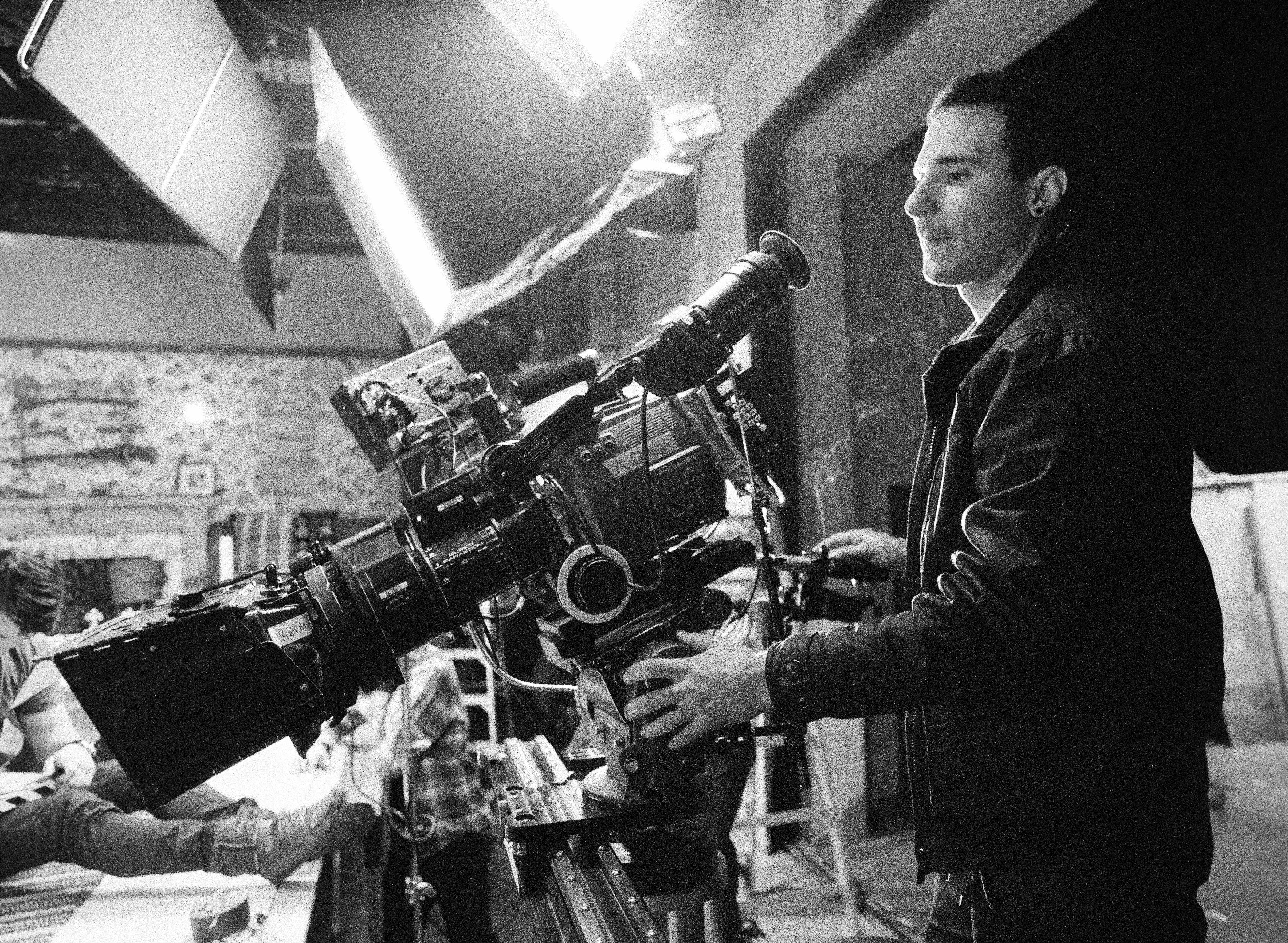 Writer/ Producer/ Director of Photography Kevin Stewart shoots a scene on the Panavision Genesis.
