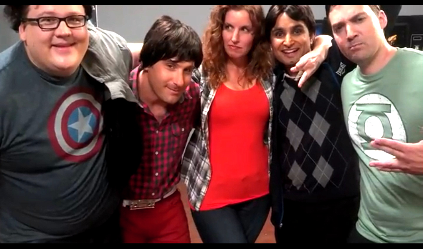 On the set of Big Bang Theory parody video, 