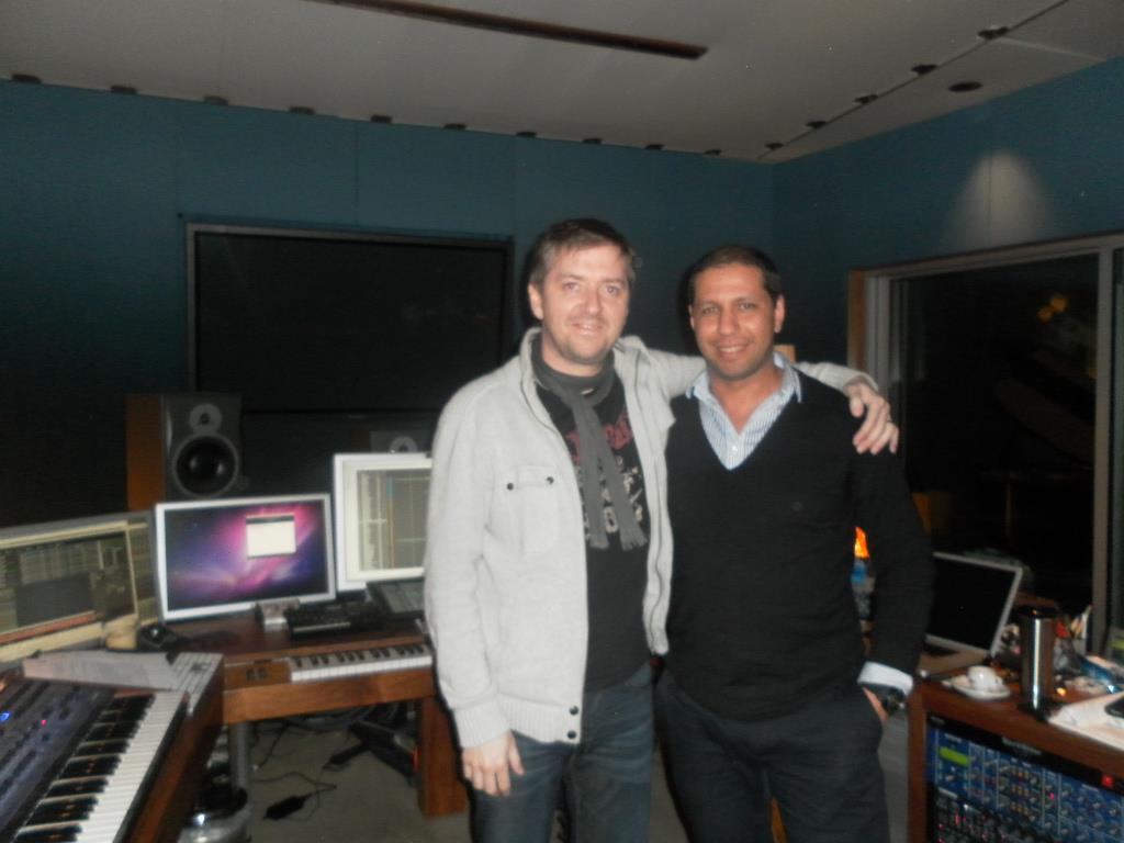 Youssef with his friend composer Atli Örvarsson at Remote Control Studios ( Hans Zimmer productions ) in Santa Monica, Los Angeles .