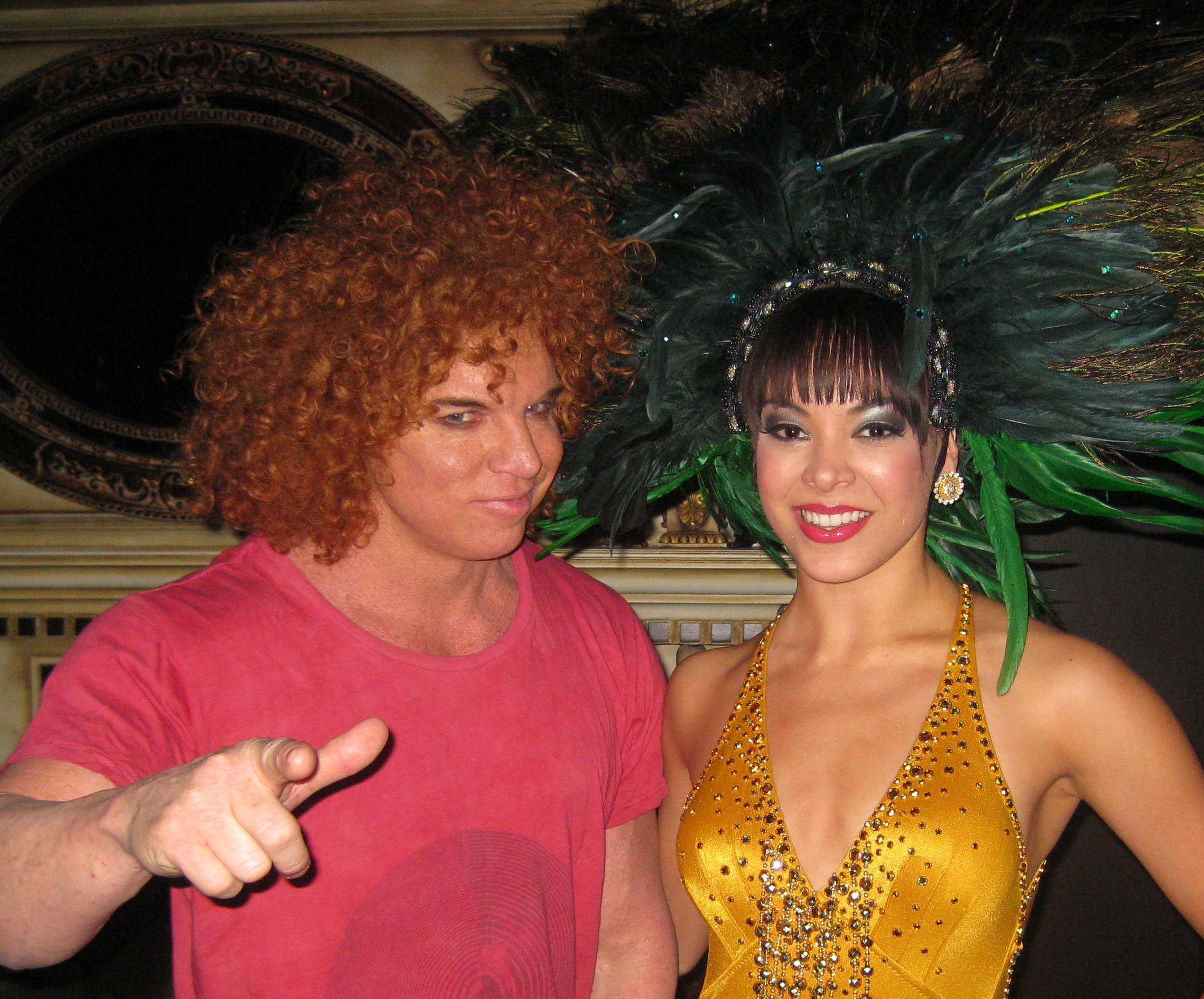 With Carrot Top while filming our scenes for 