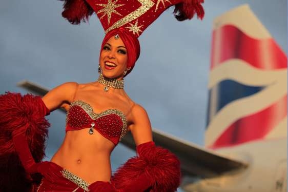 Showgirl for advertising campaign for British Airways