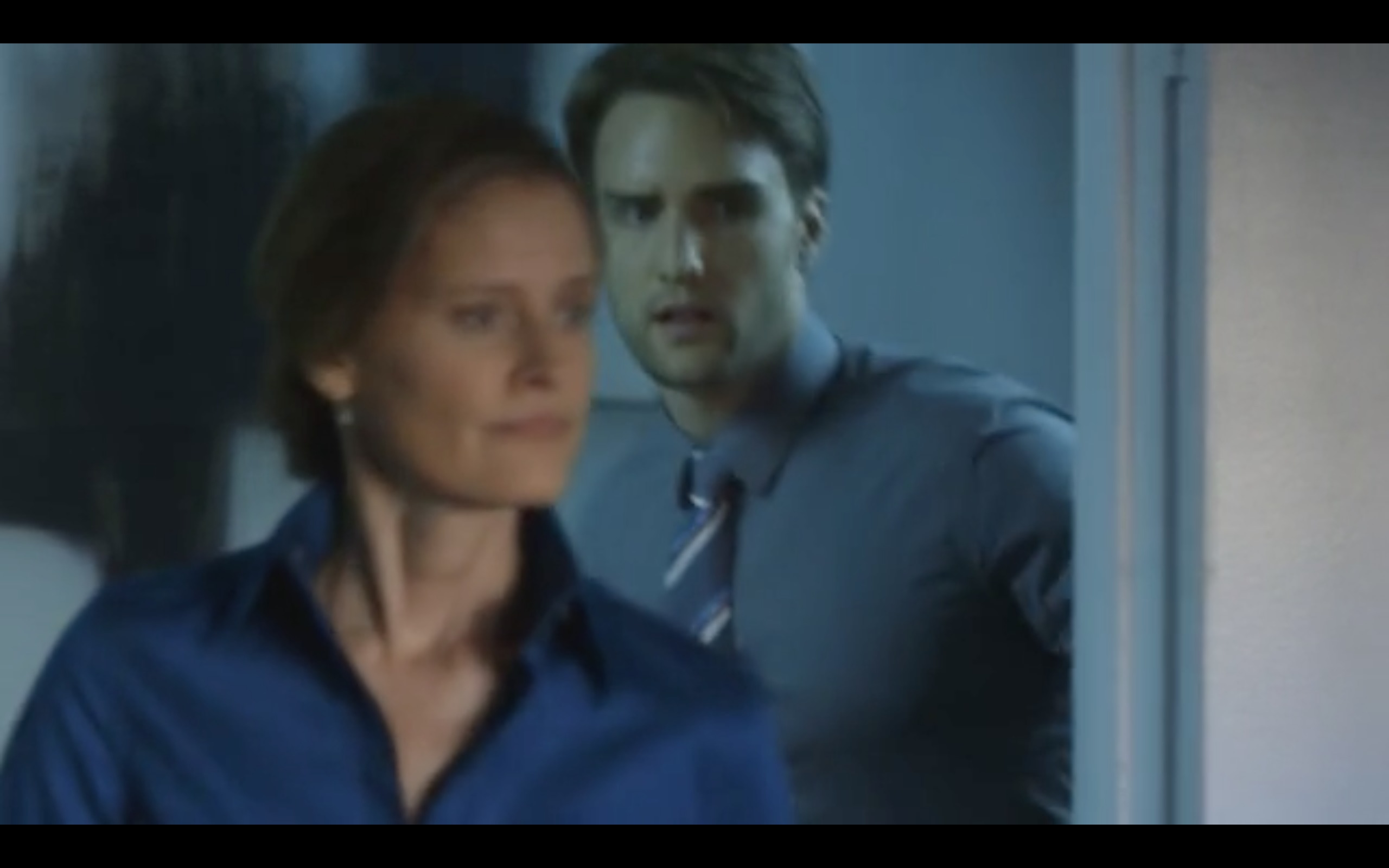Susan Ziegler as Abbey Reynolds and Andy Greene as Nate Rodgers in the TV Movie 