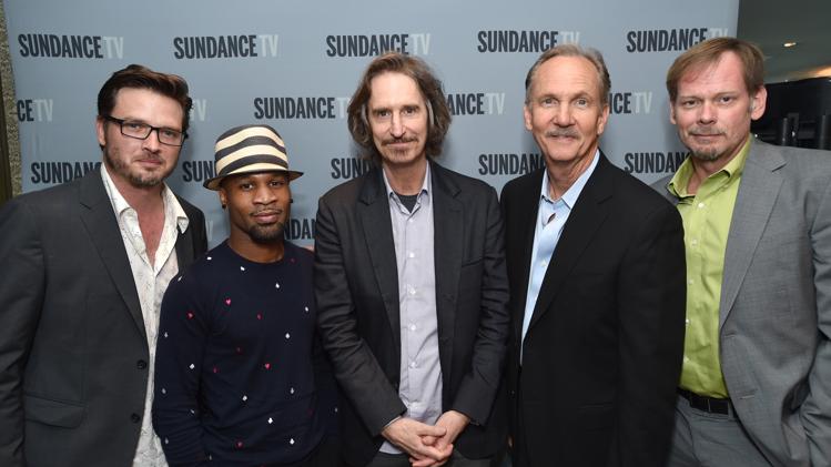 Aden Young, Johnny Ray Gill, Ray McKinnon, Michael O'Neil, & JD Everdeen attends the SundanceTV luncheon and panel with the creators and cast behind their scripted original series 