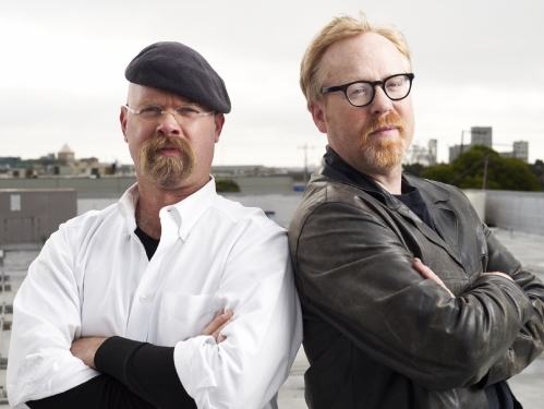 Still of Adam Savage and Jamie Hyneman in MythBusters (2003)