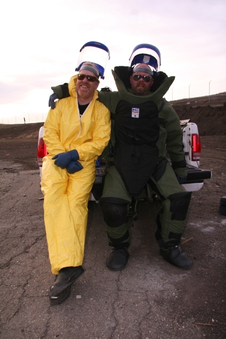 Still of Adam Savage and Jamie Hyneman in MythBusters (2003)