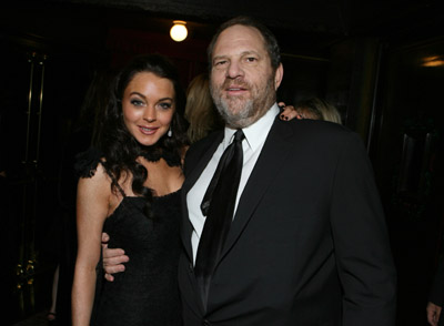 Harvey Weinstein and Lindsay Lohan at event of Bobby (2006)