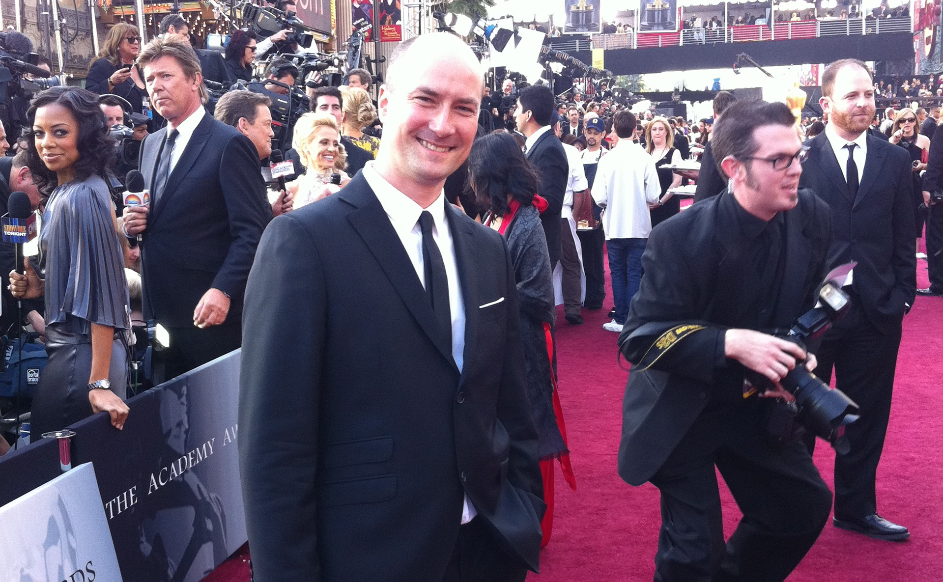 Cinematographer Luke Geissbühler at the Academy Awards for Best Live Action Short