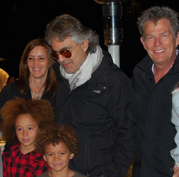Talia w/ mom (Kelly Jackson) & brother (Armani Jackson)on tour as a guest singer with Andrea Bocelli and David Foster