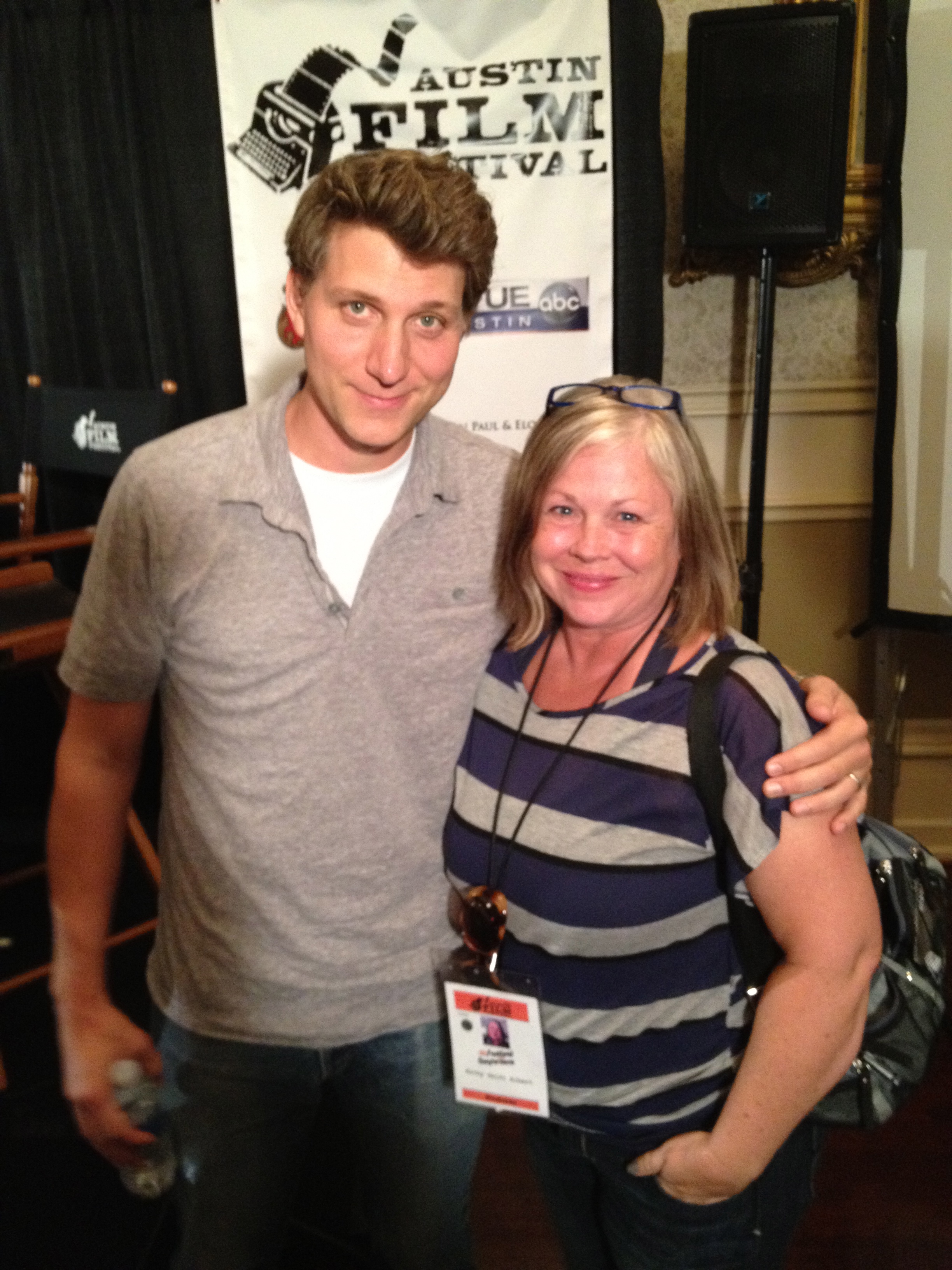 Kathy Swift Albert meets Jeff Nichols at AFF, 2012.