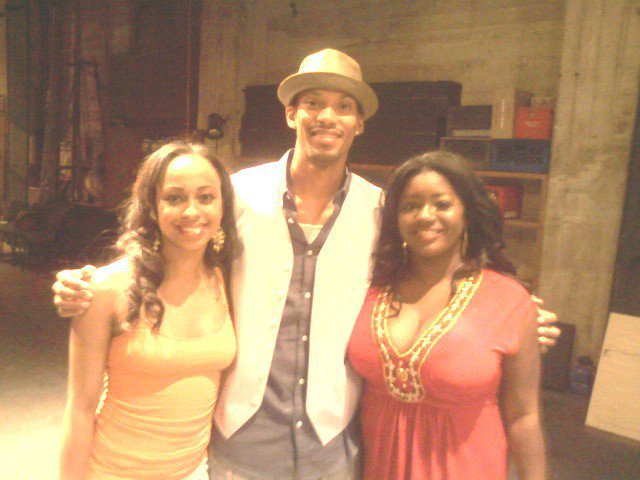 Todd Anthony with actresses Caryn Ward and Julia Pace-Mitchell after 