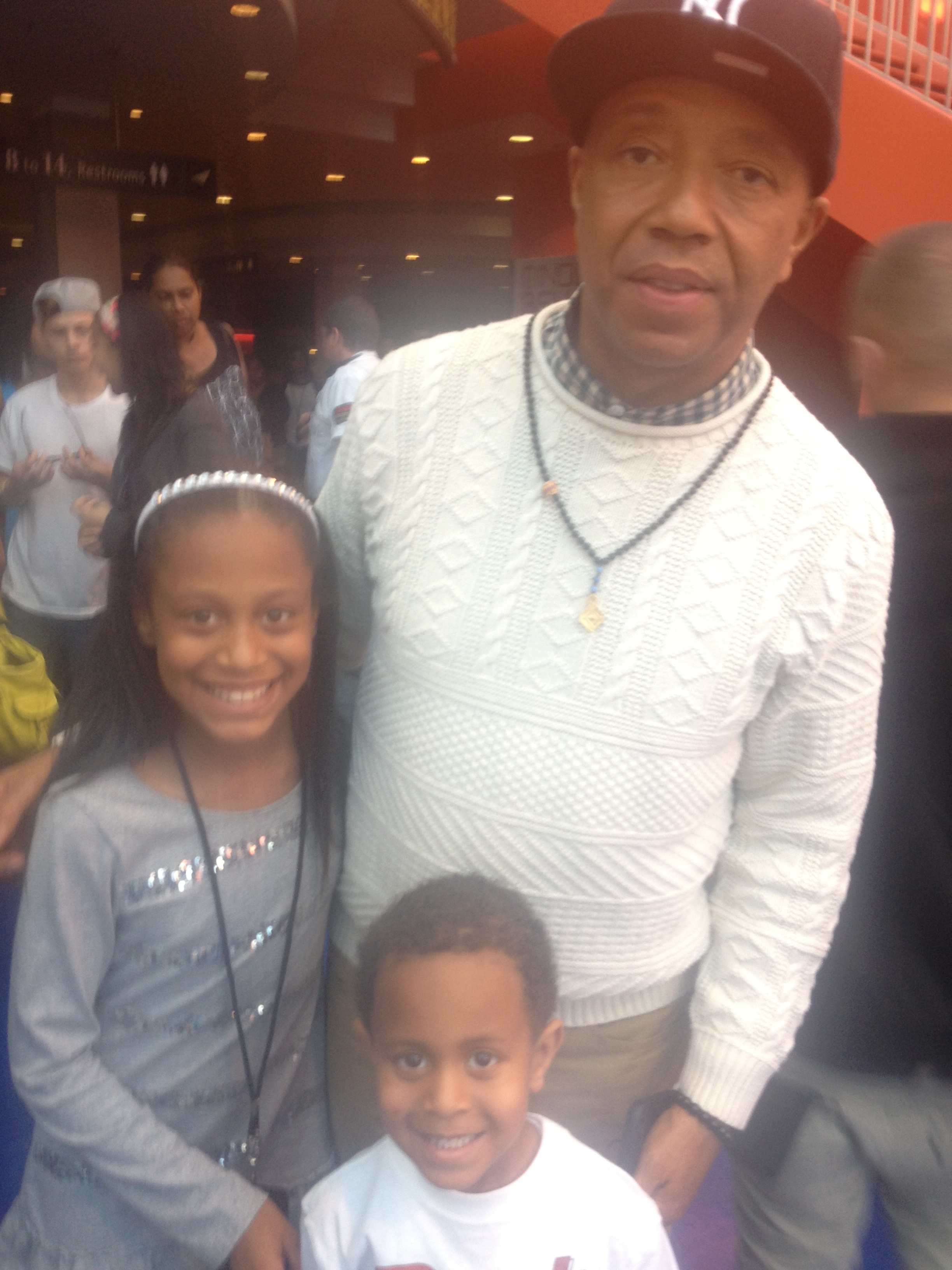 Alysah Pizarro & Giovanni Pizarro with God Father Russell Simmons