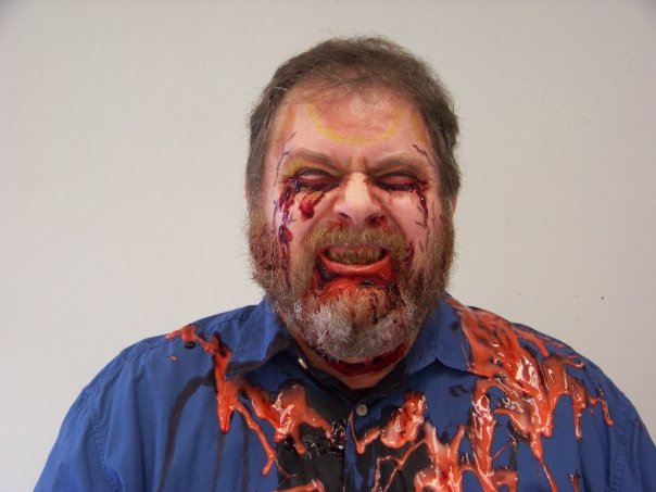 James Norgard in make-up for Nation Undead.