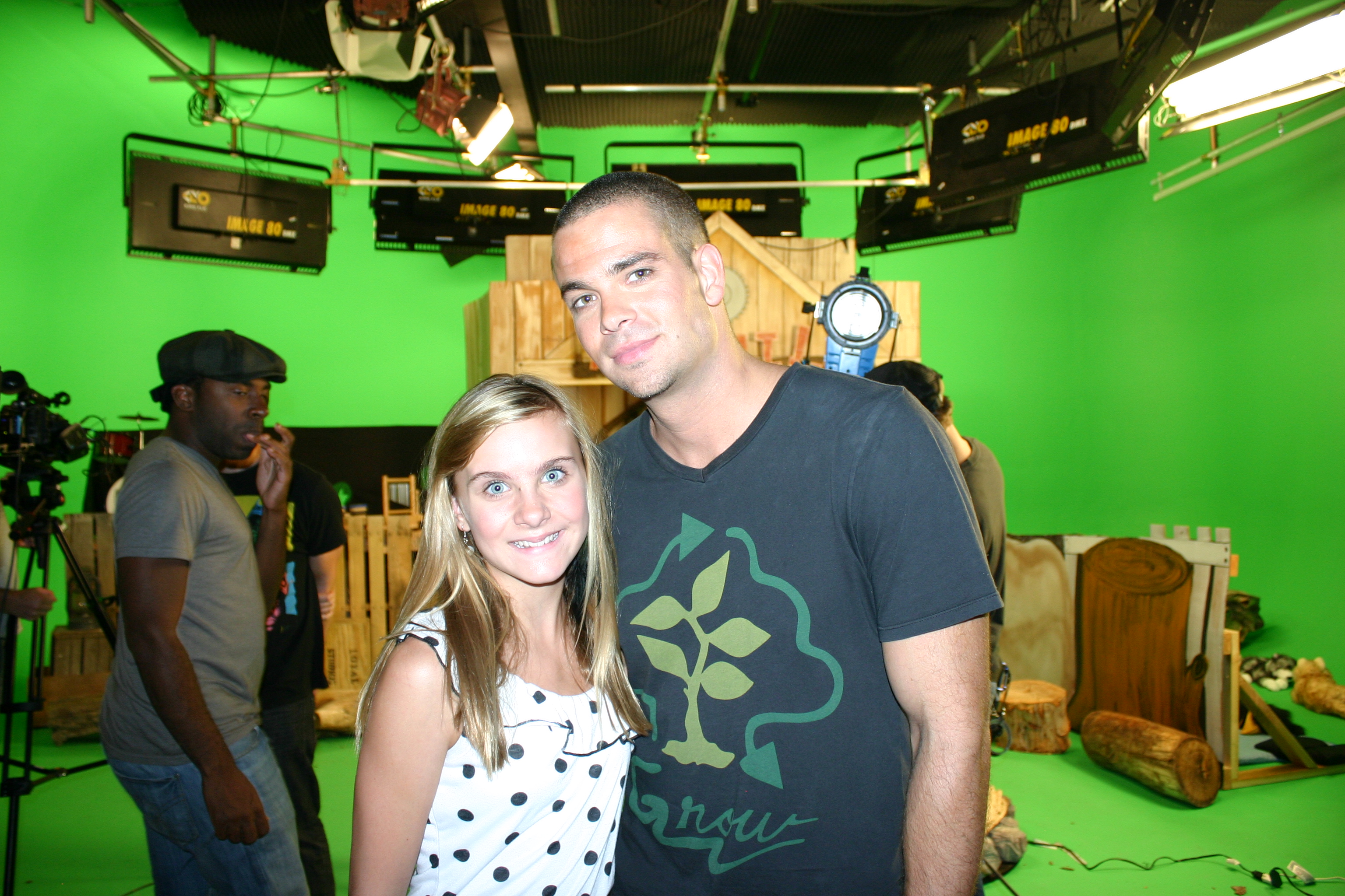 Sierra working with Mark Salling