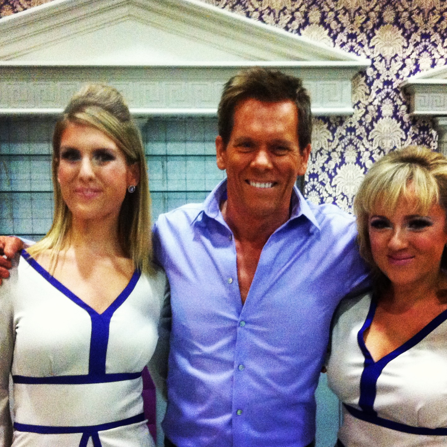 Claire Bermingham, Kevin Bacon, Jennifer Neala Page on set for Ringan Ledwidge's Everything Everywhere