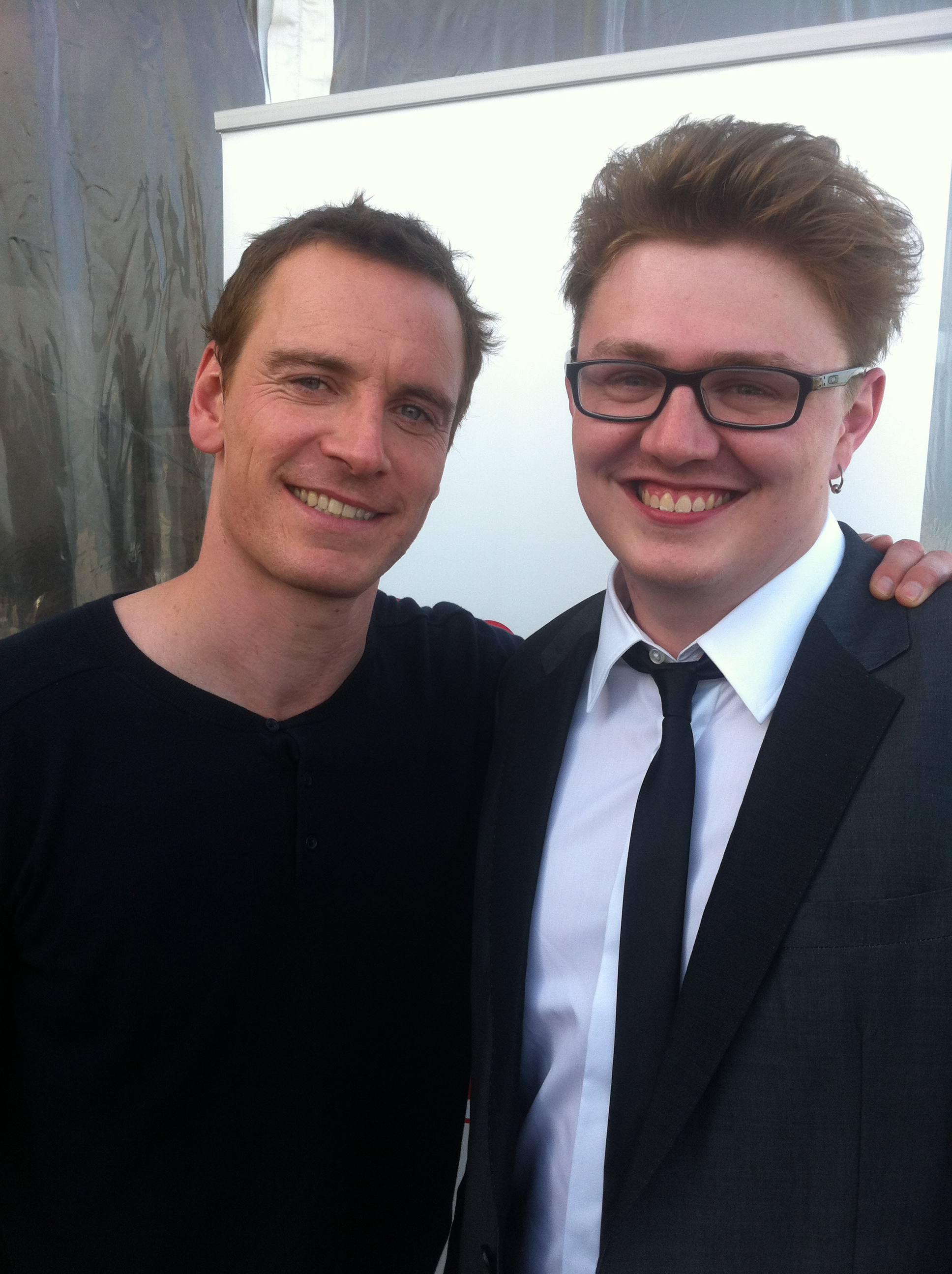 Adrian Powers and Michael Fassbender, 2012 Venice Film Festival