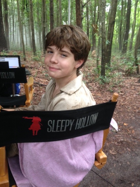 On set of Season 2 of Sleepy Hollow