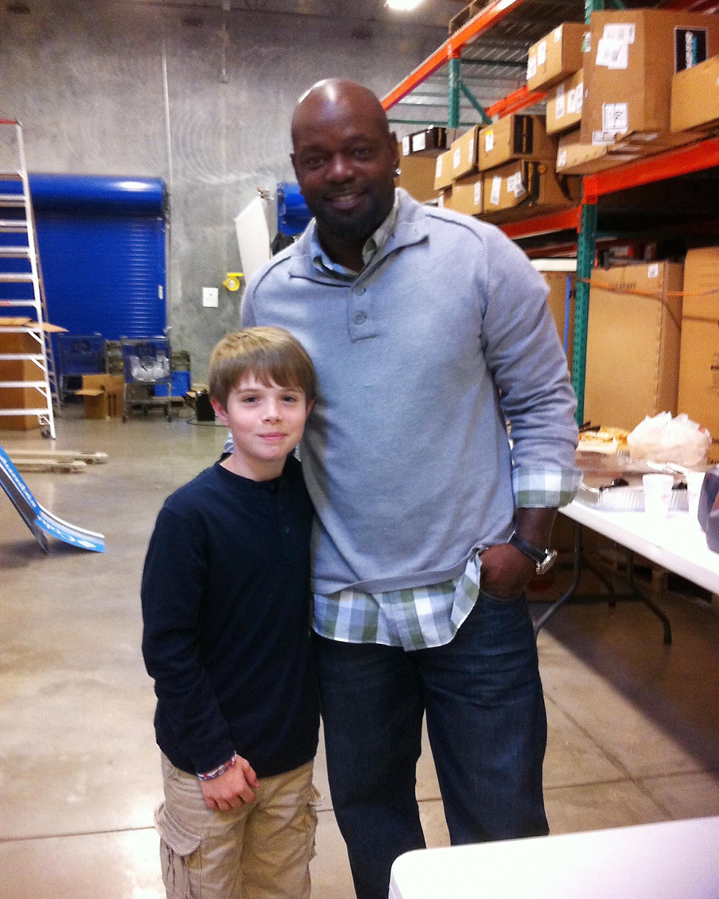 Braden on set with Emmitt Smith for Academy Sports and Outdoors Commercial
