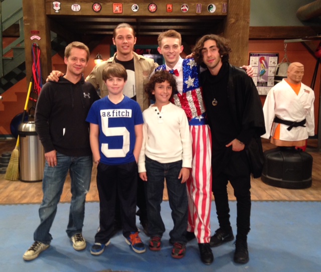 Braden on set with the entire cast of Disney XD's 