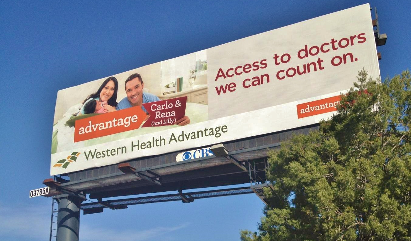 Western Health Advantage billboard in the Bay Area.