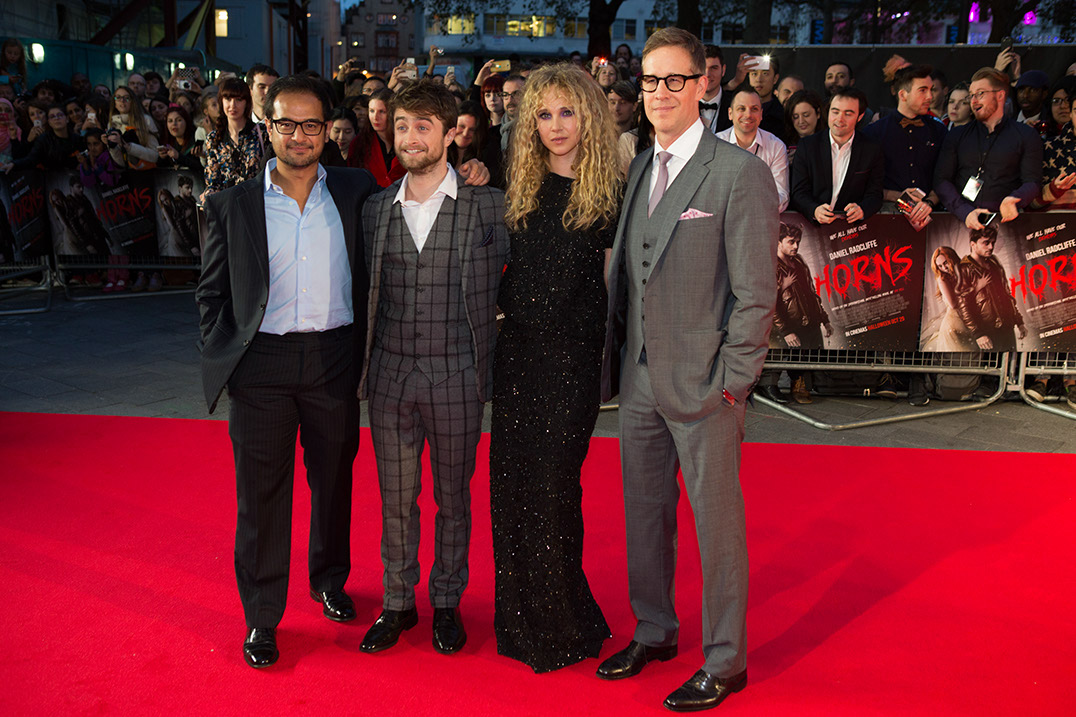 Riza Aziz, Daniel Radcliffe, Juno Temple and Joey McFarland at the French Horns Premiere.