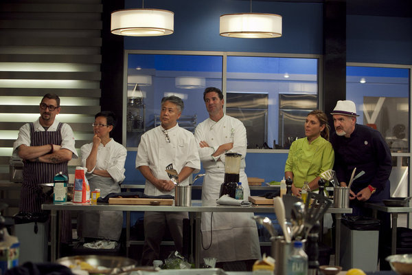 Still of Sue Torres, Takashi Yagihashi and Kerry Heffernan in Top Chef Masters (2009)