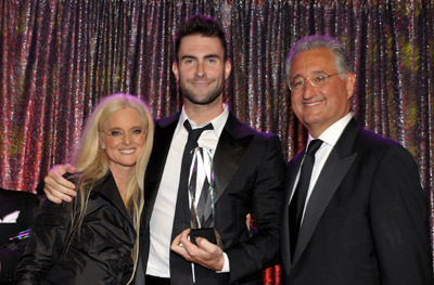 Adam Levine, Del Bryant and Barbara Cane