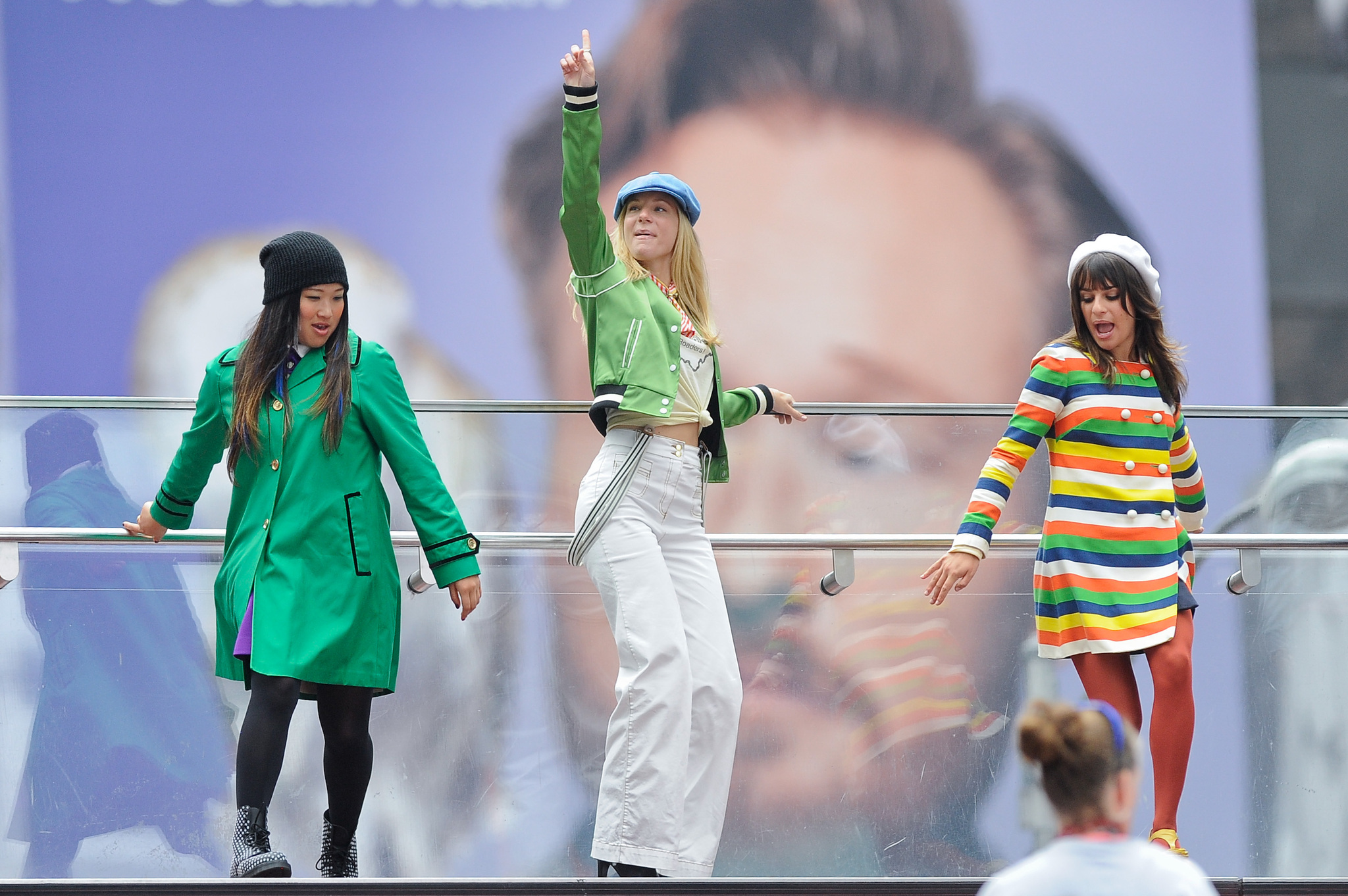 Lea Michele, Jenna Ushkowitz and Heather Morris at event of Glee (2009)