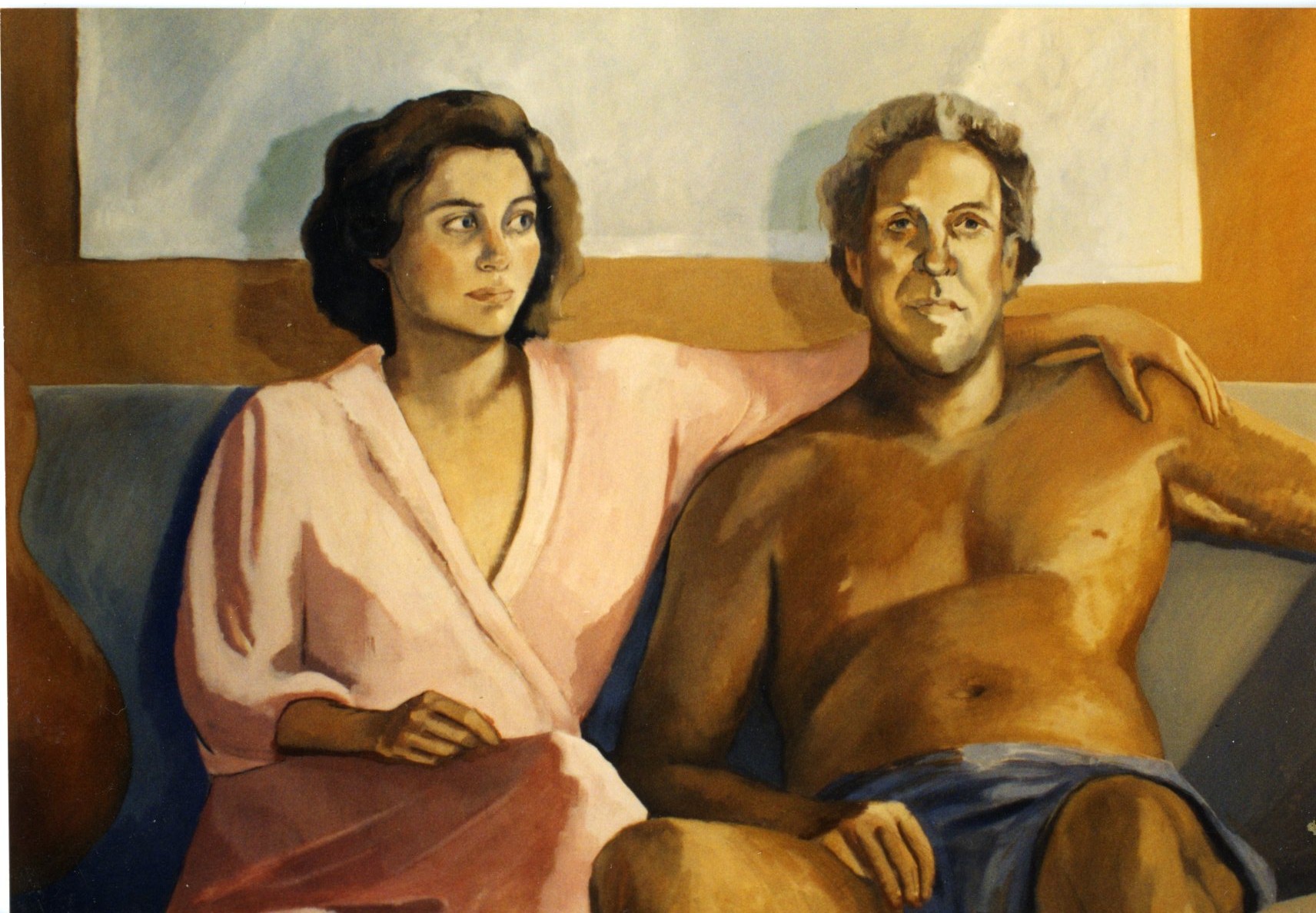 Searching for Oller, work-in-progress Lulu and David portrait, luquillo by Lulu Wilson