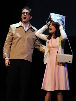 Lea Michele and Matthew Morrison at event of The Rocky Horror Picture Show (1975)