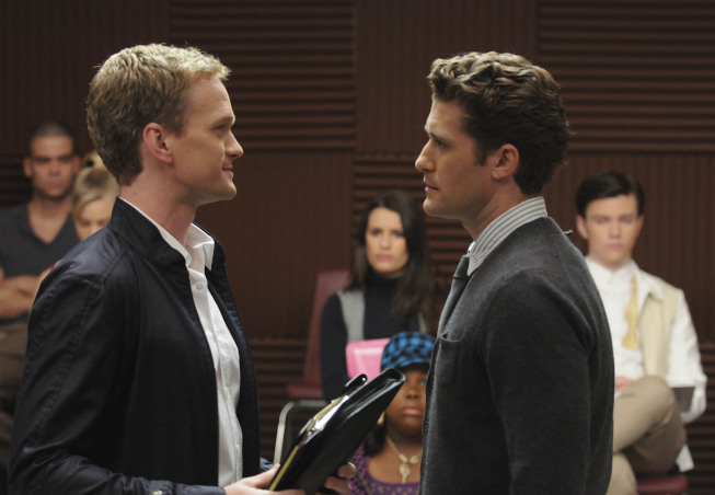 Still of Neil Patrick Harris and Matthew Morrison in Glee (2009)